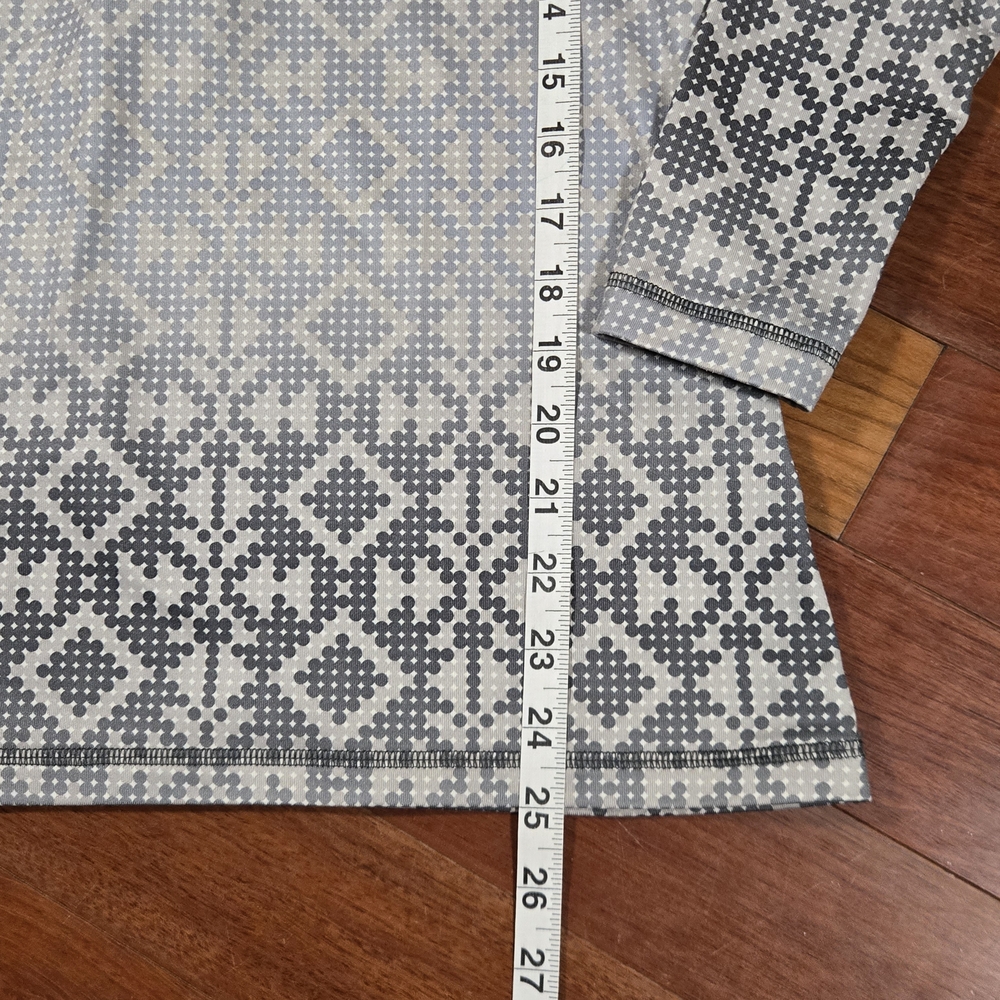 Nike Pro Gray Patterned Half-Zip Pullover Womens … - image 7